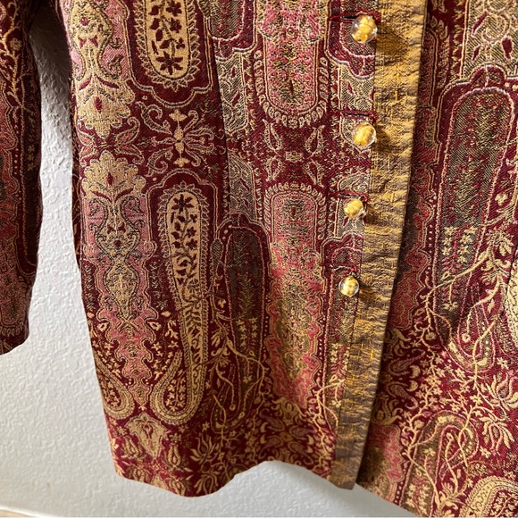 Paule Vasseur Tapestry Women’s Button Down Blazer Top - Picture 5 of 7